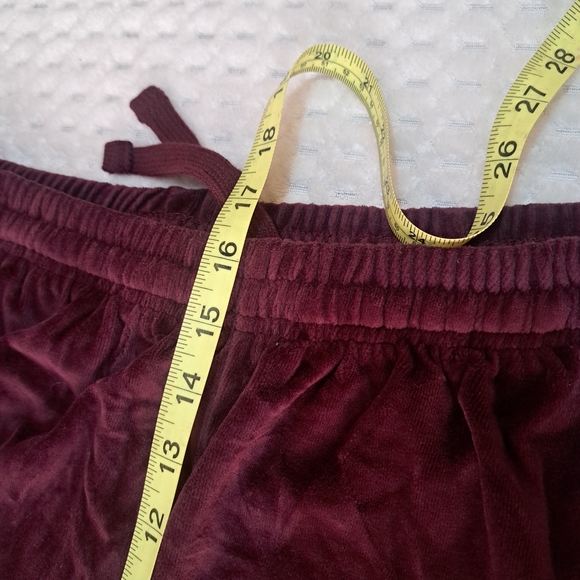 King Size  Swetpants set Women  Plus Size 2XL Velvet  Burgundy - Picture 8 of 10